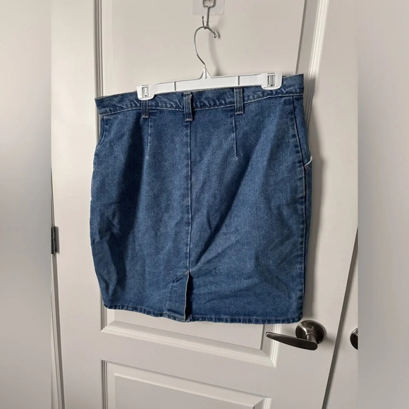Vintage | Huntington Ridge | High-Waisted Denim Mini Skirt | Size 16 - Picture 4 of 11